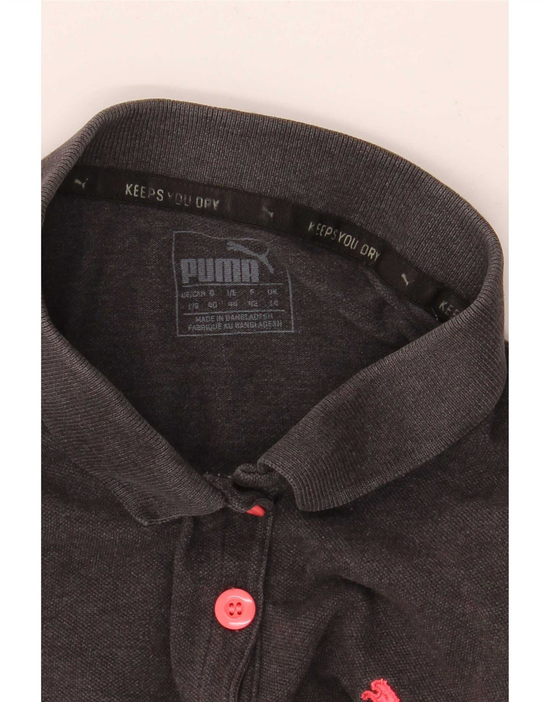 Polo Puma da donna a maniche corte vestibilità regolare UK 14 Grigio medio