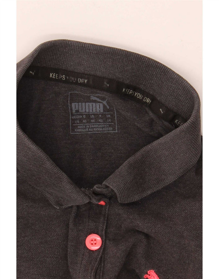 Polo Puma da donna a maniche corte vestibilità regolare UK 14 Grigio medio
