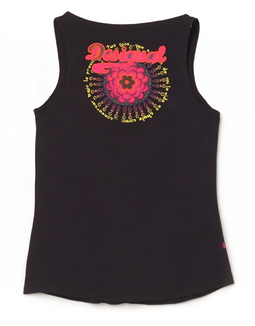 Desigual Gilet grafico da donna Top UK 14 Large Nero