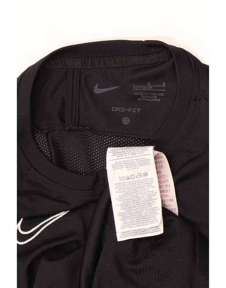 T-shirt da ragazzo Nike Dri Fit Top 12-13 anni Large in poliestere color block nero