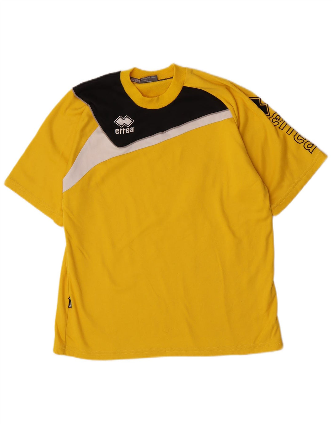 T-shirt grafica da uomo Errea Top Small in poliestere color block giallo