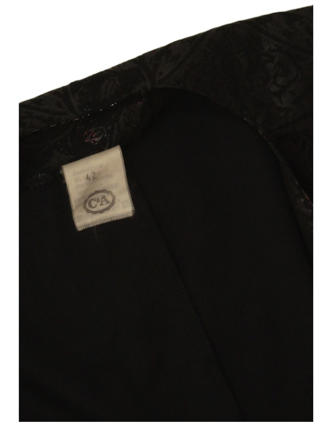 C&A Top Bolero da donna con maniche a 3/4 IT 42 Medio Nero Paisley