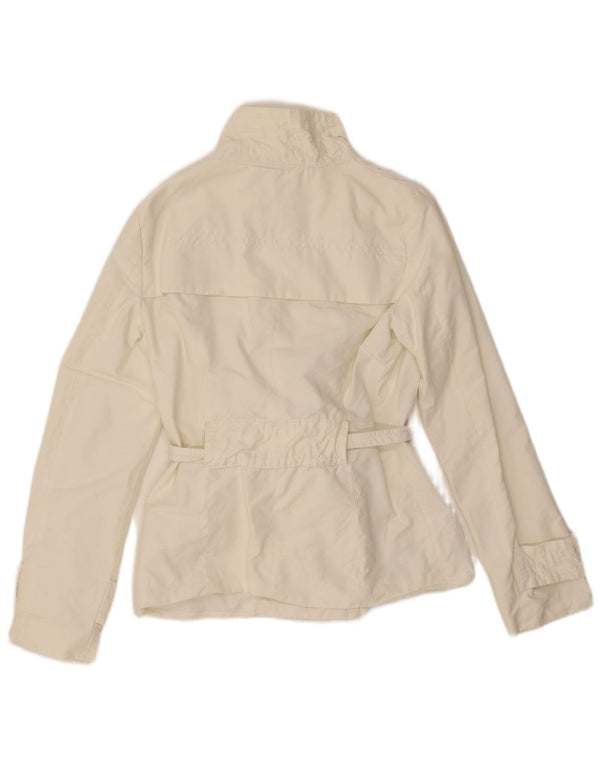 Trench corto da donna Zara UK 10 piccolo cotone bianco