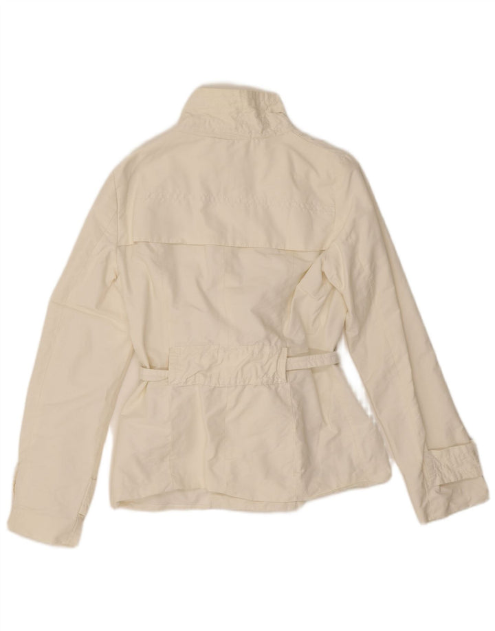 Trench corto da donna Zara UK 10 piccolo cotone bianco