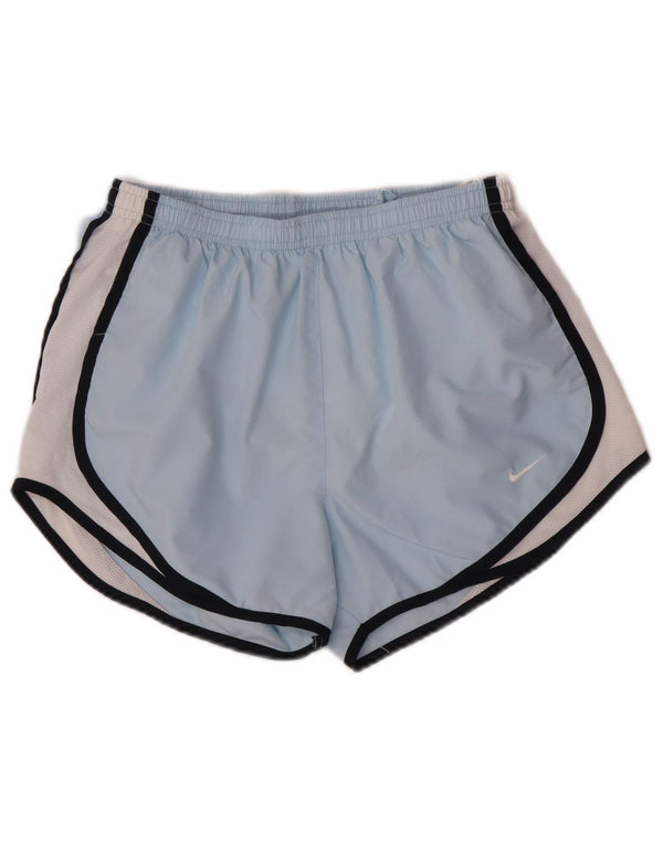 Nike Womens Loose Fit Sport Shorts UK 8/10 Small Blue Colourblock Sports
