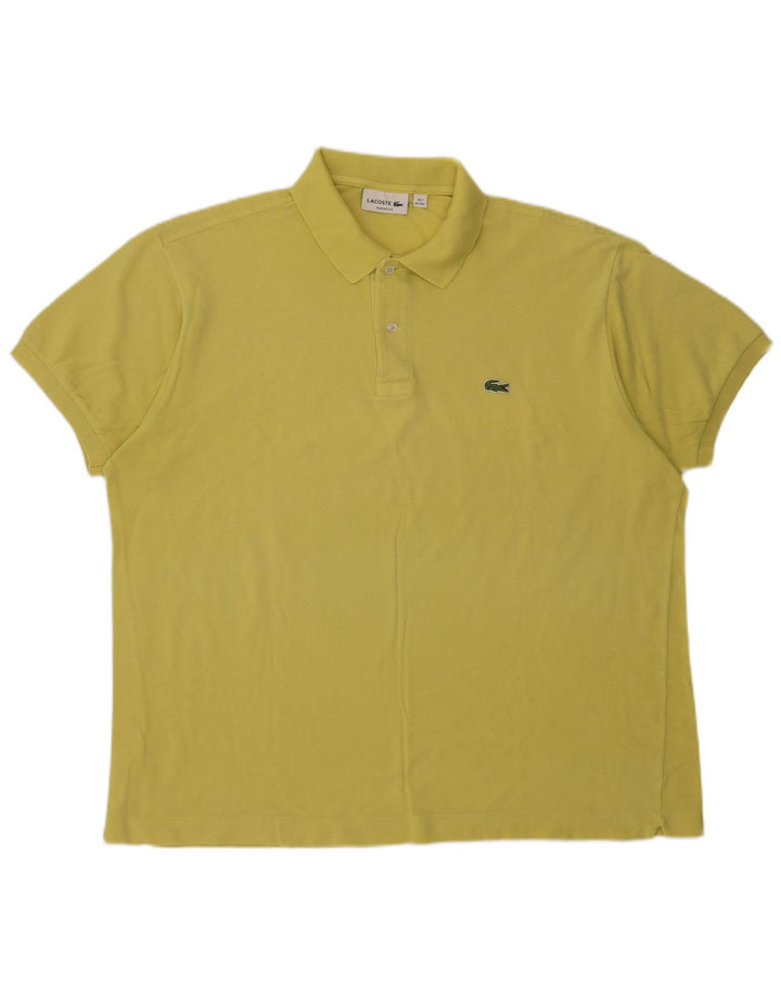 Polo Lacoste da uomo vestibilità classica taglia 7 2XL cotone giallo