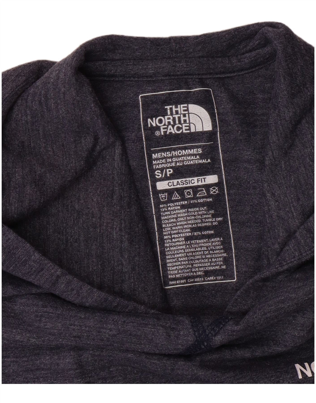 THE NORTH FACE Mens Hoodie Jumper Small Navy Blue Polyester