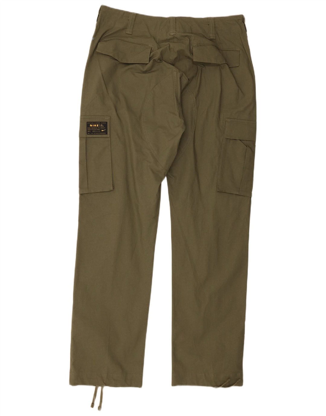Pantaloni cargo dritti da uomo Nike W32 L30 in cotone a quadri kaki