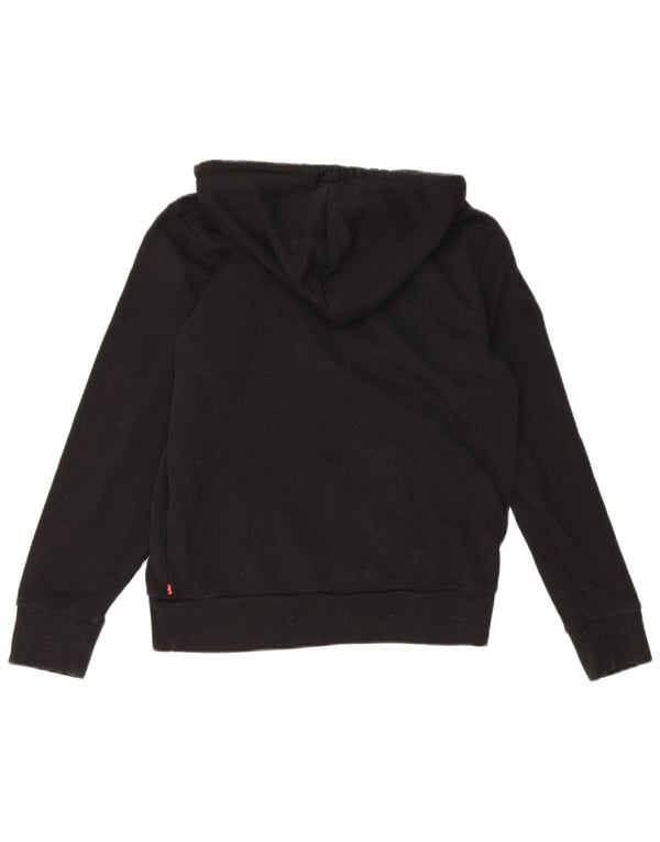 Maglione con cappuccio grafico da donna Levi's UK 14 cotone nero medio