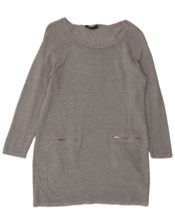 Abito maglione oversize da donna Marks & Spencer UK 10 Small Viscosa grigia