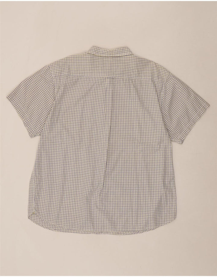 NAUTICA Mens Short Sleeve Shirt 2XL Blue Check Cotton Vintage Nautica and Second-Hand Nautica from Messina Hembry 