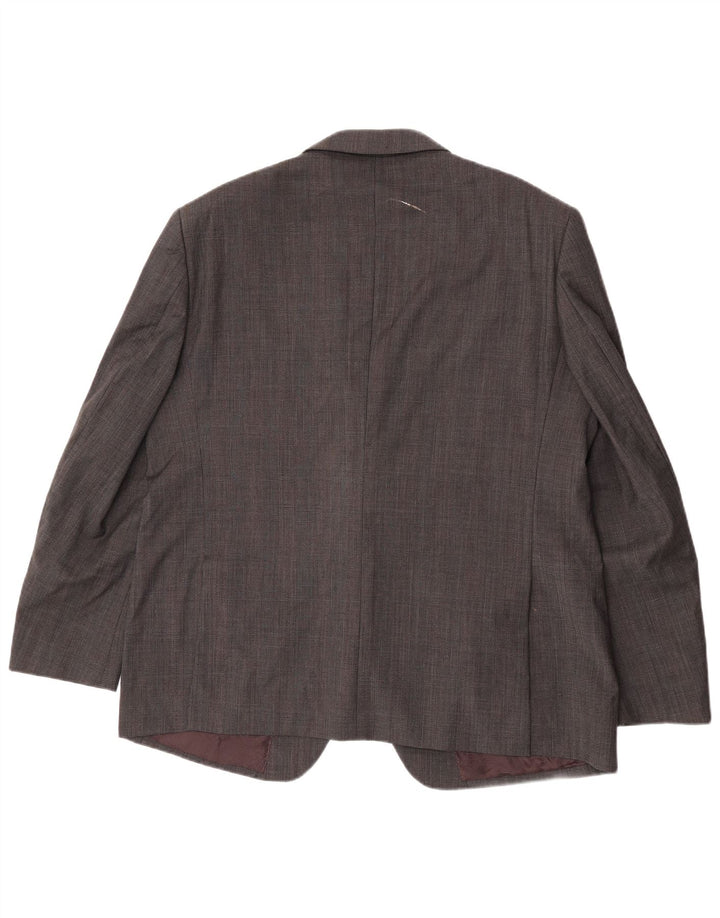 Giacca blazer a 2 bottoni da uomo Marks & Spencer UK 46 XL lana a quadri grigia