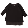 Top Zara da donna con maniche a 3/4 UK 14 Large in viscosa nera