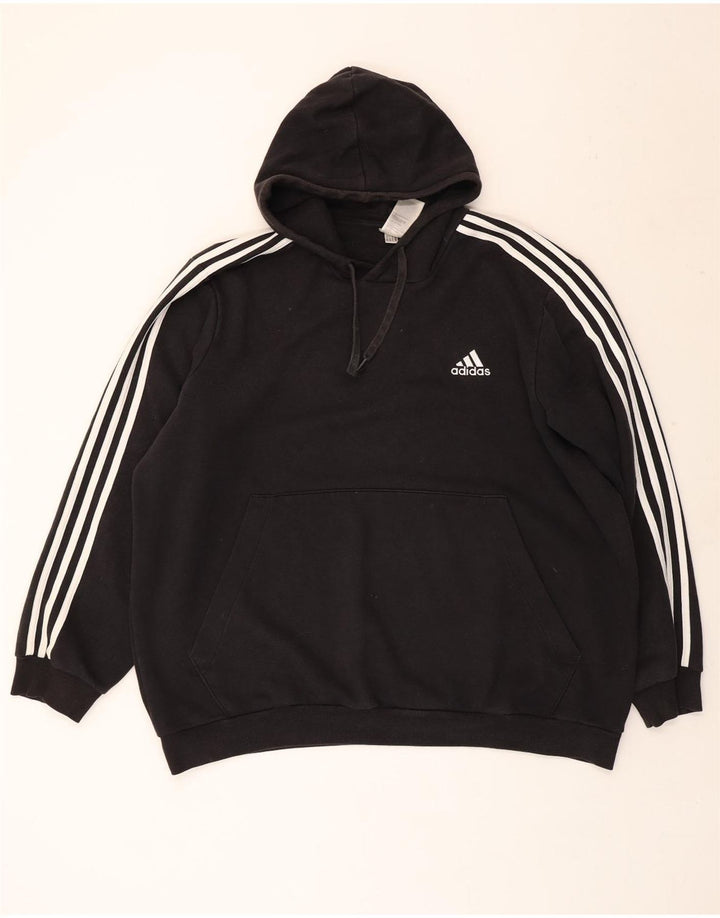 Felpa con cappuccio da uomo Adidas 2XL cotone nero