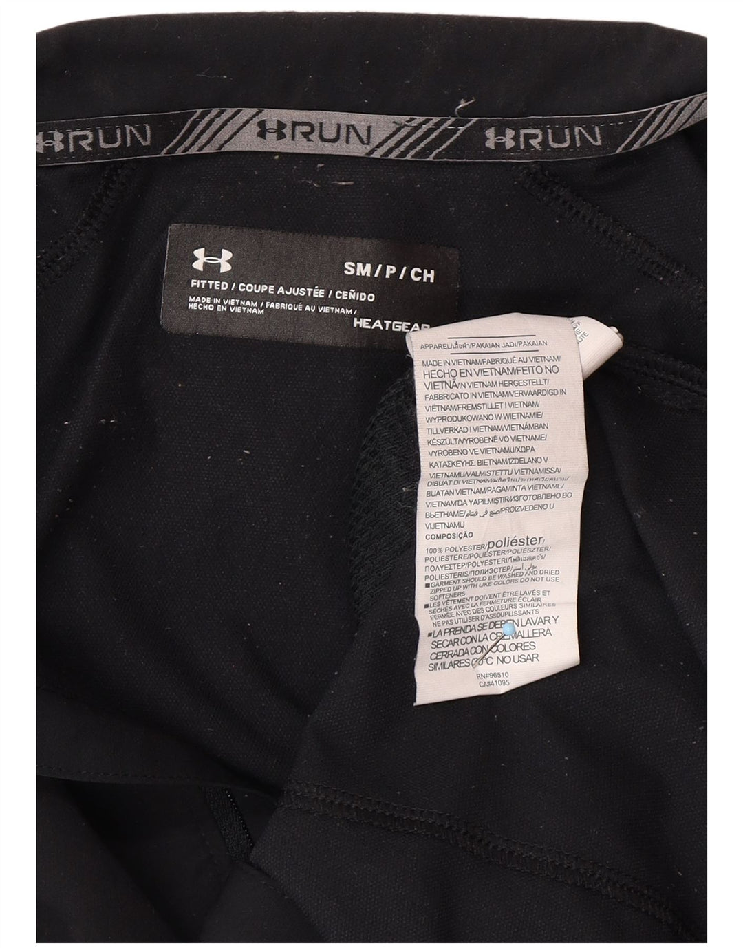 Giacca da ginnastica da uomo UNDER ARMOUR Heat Gear piccola in poliestere nero