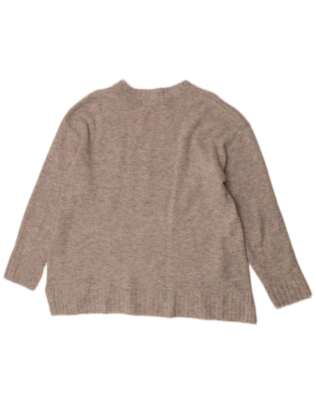 Maglione maglione girocollo da donna Marks & Spencer UK 14 Acrilico grigio medio