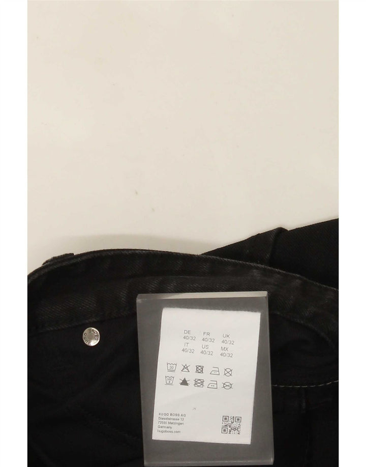 Jeans dritti da uomo Hugo Boss W32 L32 cotone nero