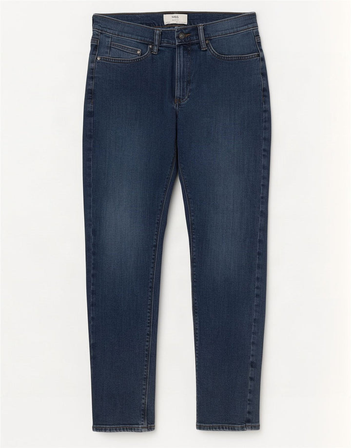 Jeans slim da donna Marks & Spencer W30 L31 cotone blu