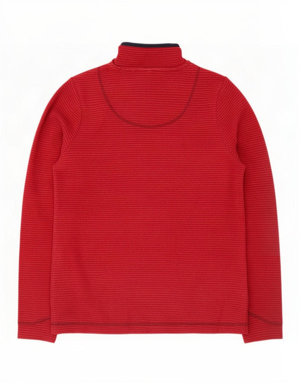 Maglione in pile da donna con collo con zip Weird Fish UK 8 piccolo poliestere rosso