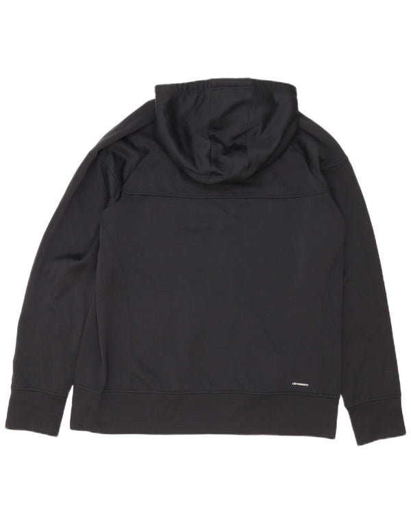 Felpa con cappuccio da uomo Adidas XL nera in poliestere