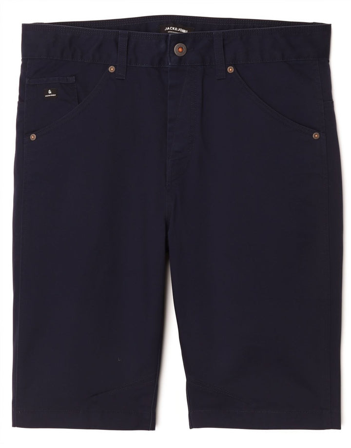 Pantaloncini chino da uomo Jack & Jones grandi W34 poliestere blu navy