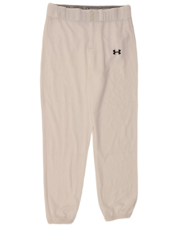 Pantaloni casual da jogging da uomo UNDER ARMOUR Large W34 L30 bianchi