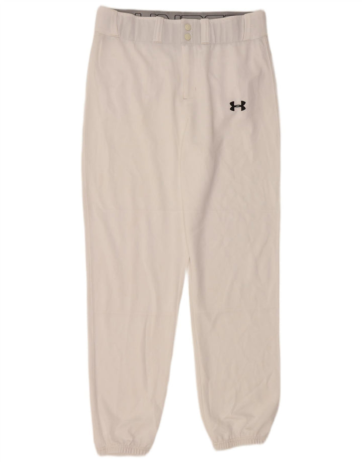 Pantaloni casual da jogging da uomo UNDER ARMOUR Large W34 L30 bianchi