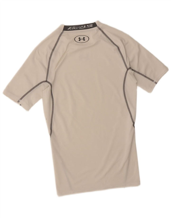 Maglietta grafica da uomo Under Armour Heat Gear Top piccola bianca