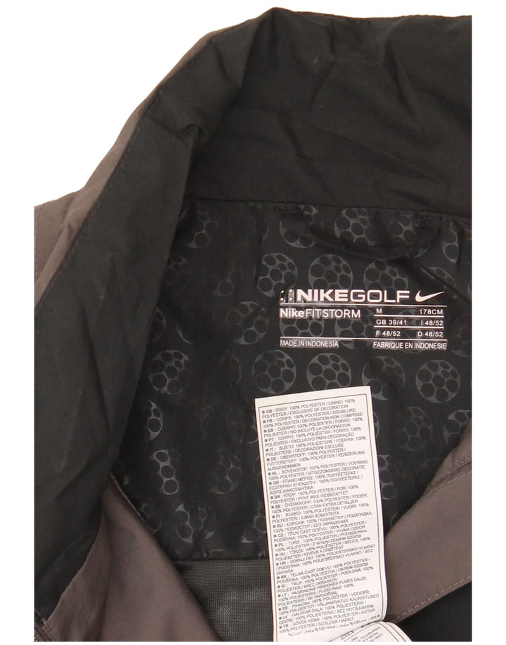 Giacca antipioggia grafica da uomo Nike UK 39/41 Poliestere color block medio nero