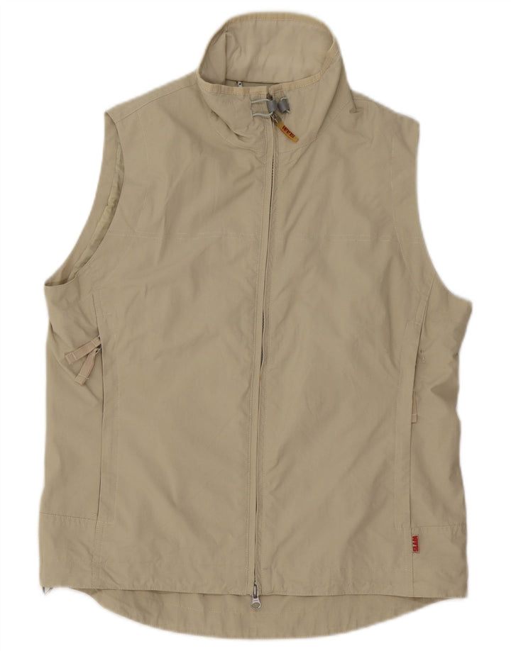 Giacca da ginnastica senza maniche da uomo Slam in nylon beige medio