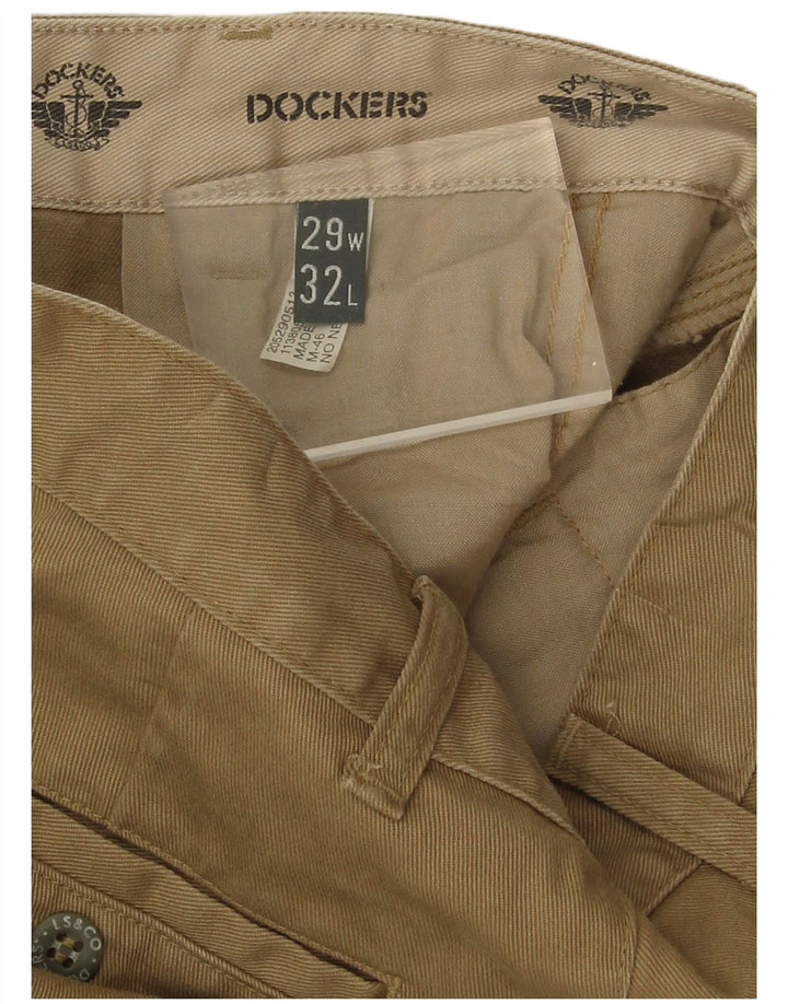 Pantaloni chino con pegging da uomo Dockers W29 L29 classici kaki