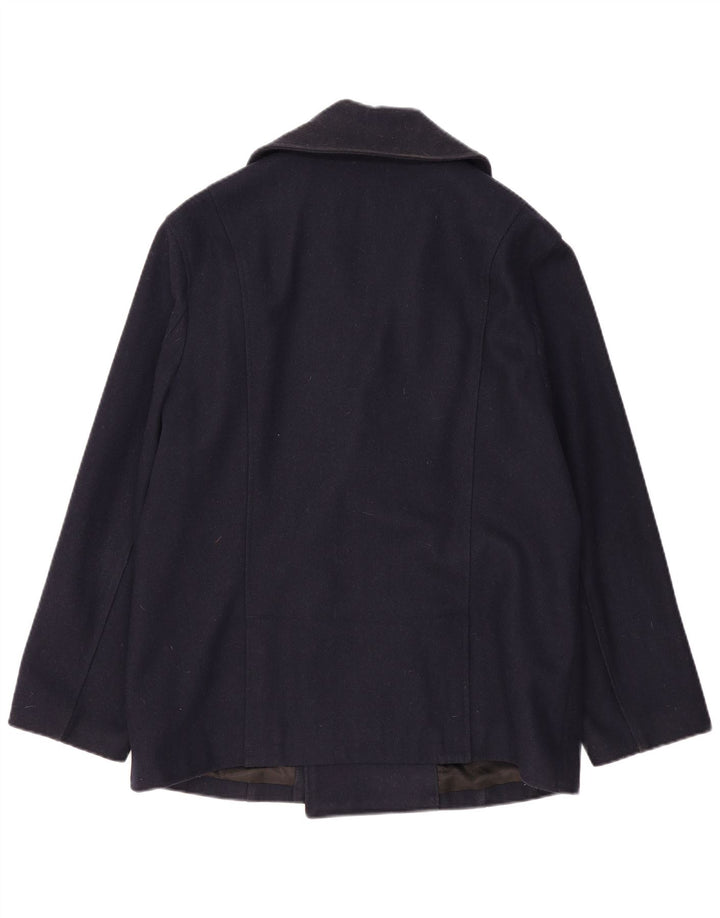 Guess Cappotto da marinaio da uomo UK 44 2XL Lana blu navy