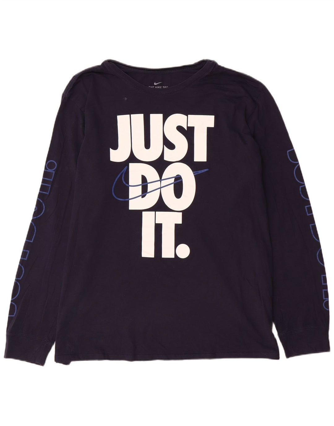 T-shirt grafica da uomo Nike manica lunga 2XL blu navy