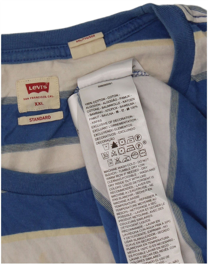 T-shirt standard da uomo Levi's Top 2XL cotone a righe blu