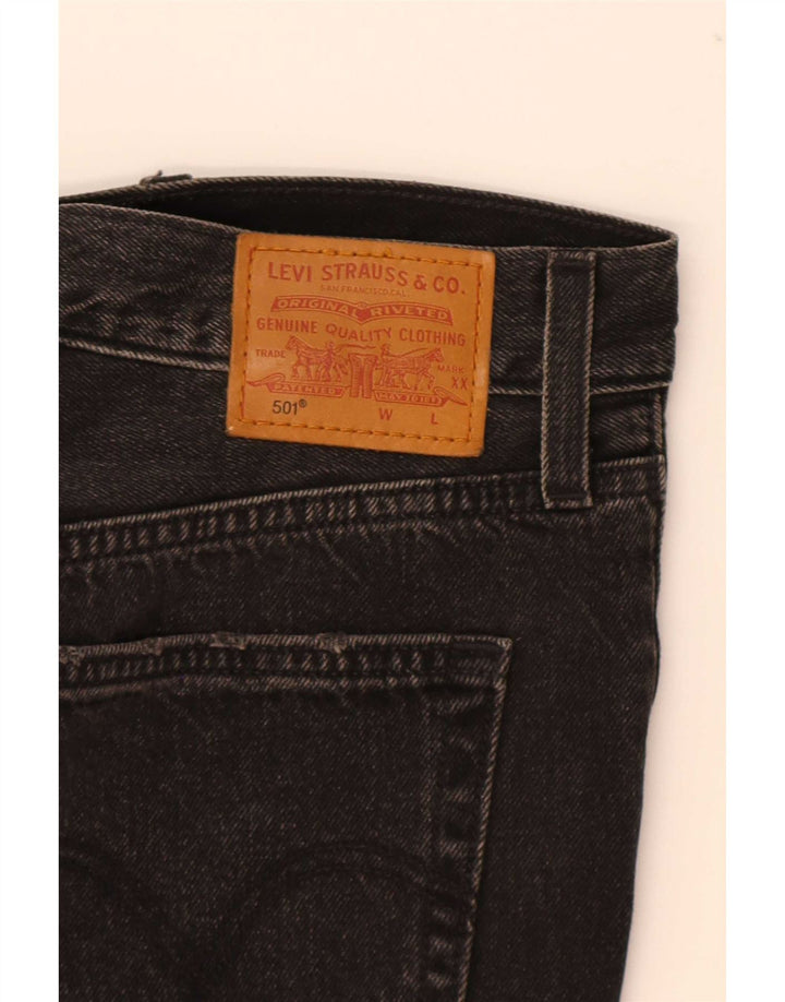 Pantaloncini Levi's da donna 501 in denim invecchiato W30 cotone nero medio