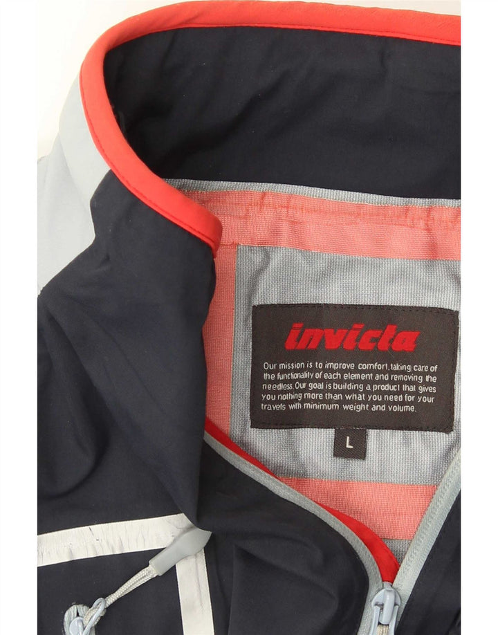 Giacca antipioggia grafica da donna Invicta UK 16 Large Blu Navy Colourblock