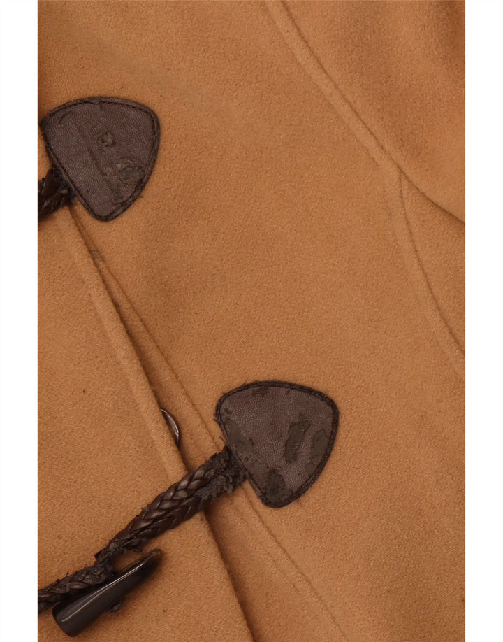 LAURA ASHLEY Borsone militare da donna con cappuccio UK 14 Large Marrone Lana