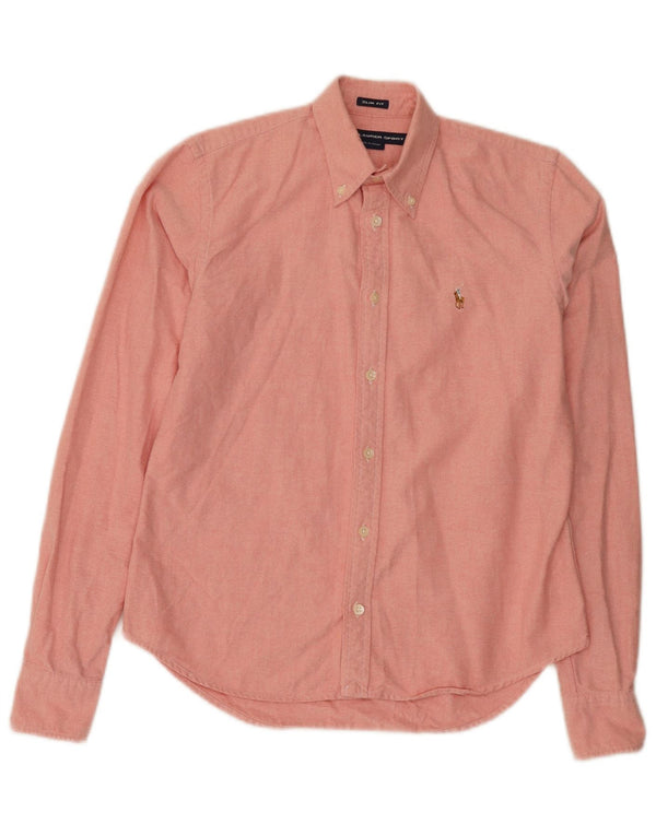 Camicia slim fit da donna Ralph Lauren taglia 4 piccola in cotone rosa