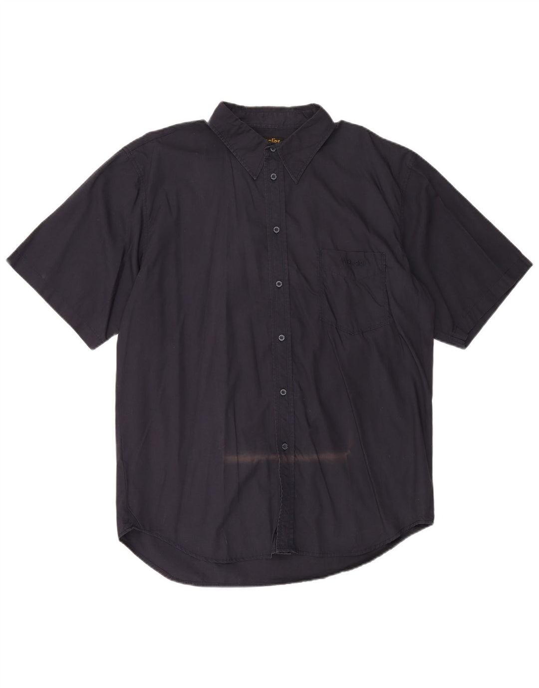 Camicia a maniche corte da uomo Wrangler 2XL cotone blu navy