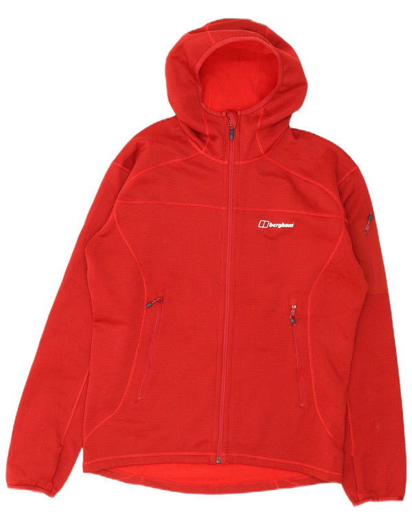 Berghaus Mens Hooded Tracksuit Top Jacket Large Red Spotted