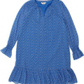 BODEN Womens Abstract Pattern Long Sleeve A-Line Dress UK 18 XL Blue Vintage Boden and Second-Hand Boden from Messina Hembry 