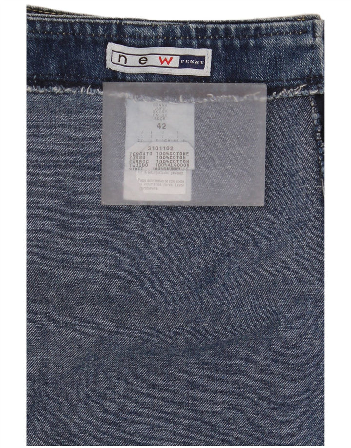 Nuova gonna in denim da donna Penny media W28 in cotone blu