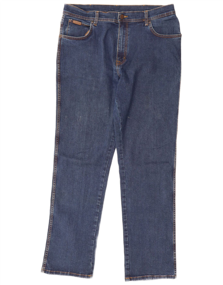 WRANGLER Jeans dritti elasticizzati Texas da uomo W36 L34 cotone blu