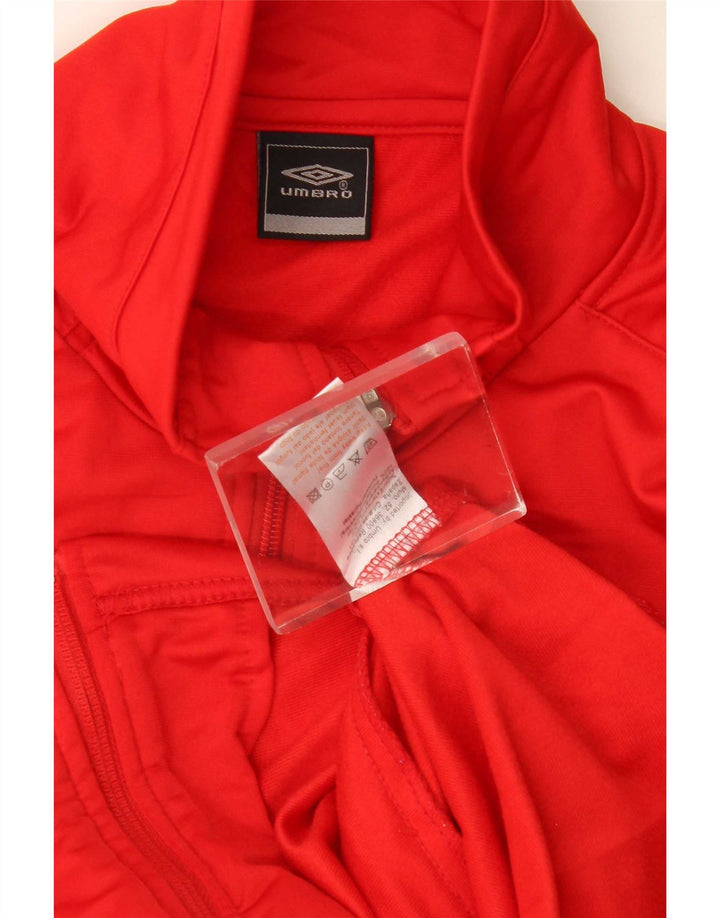 Giacca da tuta da uomo Umbro Sportiva in poliestere color block rosso medio