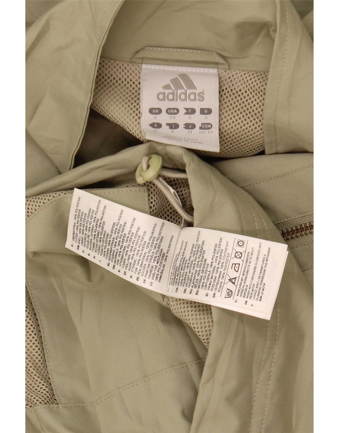 Giubbotto bomber da uomo Adidas UK 36 piccolo poliestere verde