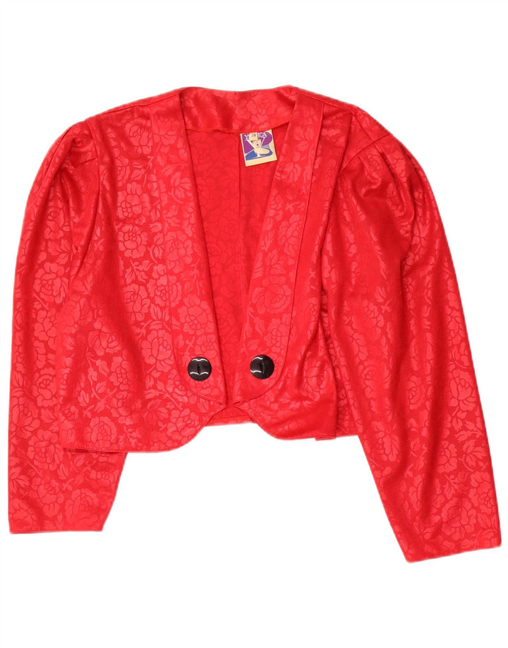 Top Bolero da donna C&A EU 38 Poliestere floreale rosso medio