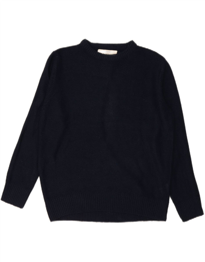 Maglione maglione oversize con scollo a barca da donna Zara UK 14 blu navy medio