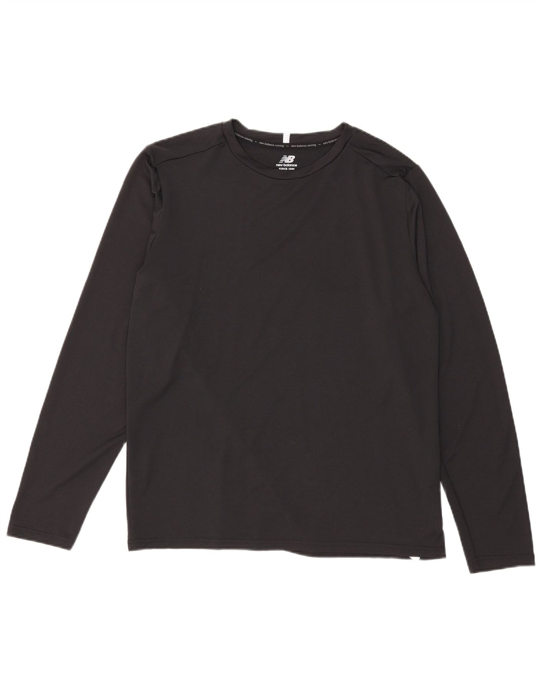 New Balance Maglia da uomo a maniche lunghe grande nera in poliestere