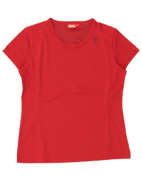 T-shirt da donna Fjall Raven UK 14 poliestere bordeaux medio