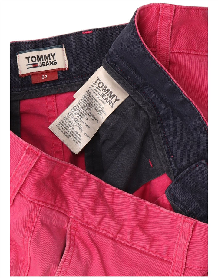 Pantaloncini chino da uomo Tommy Hilfiger W32 cotone rosa medio